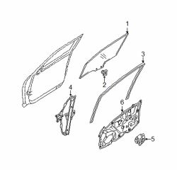 Mazda RX-8 Right Door glass clip | Mazda OEM Part Number GJ6A-58-512