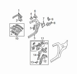 Mazda RX-8 Left Corner gutter | Mazda OEM Part Number F189-71-481