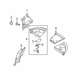 Mazda RX-8 Right Lower trim panel | Mazda OEM Part Number FF14-68-58Y-02