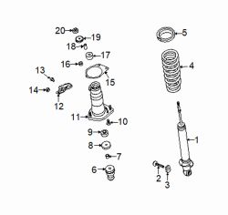 Mazda RX-8 Right Strut | Mazda OEM Part Number F190-28-700A