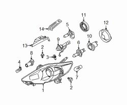 Mazda 5 Left Inner cover | Mazda OEM Part Number T061-51-0A1