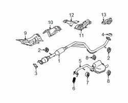 Mazda 5  Converter & pipe seal | Mazda OEM Part Number Z501-40-581A