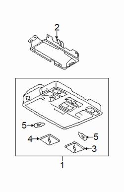 Mazda 5  Overhead console | Mazda OEM Part Number GJ6A-69-970A-75