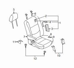 Mazda 5 Left Headrest guide | Mazda OEM Part Number GJ6A-88-1G9-02