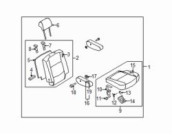 Mazda 5 Right Seat back cover | Mazda OEM Part Number CE53-88-231-02