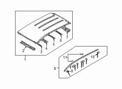 Mazda 5 Right Roof molding cap | Mazda OEM Part Number GJ6A-50-5A1