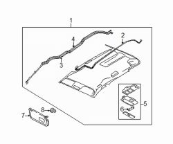 Mazda 5 Right Sunvisor adapter | Mazda OEM Part Number LC62-69-261B-77