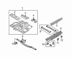 Mazda 5 Left Floor c'member bracket | Mazda OEM Part Number C235-54-620A