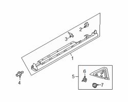 Mazda 5 Right Pillar molding retainer clip | Mazda OEM Part Number C235-51-SJ3C