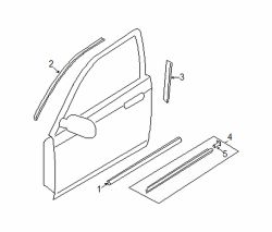 Mazda 5 Right Body side mldg | Mazda OEM Part Number CC33-50-681D-74