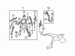 Mazda 5 Right Rear outer pnl | Mazda OEM Part Number C235-70-44XB