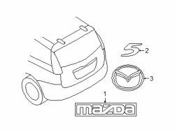 Mazda 5  Nameplate | Mazda OEM Part Number CC30-51-721