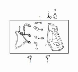 Mazda 5 Left Combo lamp assy retainer | Mazda OEM Part Number C235-51-081