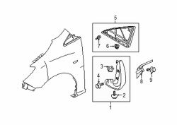 Mazda 5 Right Mud guard screw | Mazda OEM Part Number 9CS6-00-516B