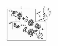 Mazda 5  Alternator mount stud | Mazda OEM Part Number 9YA9-41-006