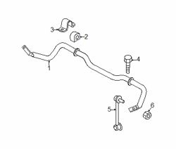 Mazda 5 Left Stabilizer bar bushing | Mazda OEM Part Number BP4K-34-156B