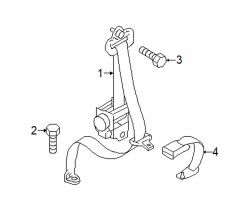 Mazda 5 Left Buckle | Mazda OEM Part Number C2Y5-57-820A-10