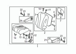 Mazda 5 Left Armrest cover | Mazda OEM Part Number CG27-88-2D1-34