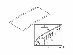 Mazda 5 Left Roof molding cap | Mazda OEM Part Number GJ6A-50-5A1