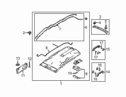 Mazda 5 Right Grip handle | Mazda OEM Part Number D351-69-470A-75