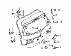 Mazda 5 Left Lift gate stop | Mazda OEM Part Number B25S-62-877A