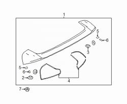 Mazda 5  Rear spoiler | Mazda OEM Part Number C514-51-960D-13
