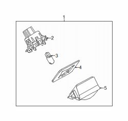 Mazda 5 Right License lamp | Mazda OEM Part Number D350-51-270E