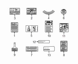 Mazda CX-7  Spare tire label | Mazda OEM Part Number GP9A-69-074B