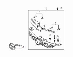 Mazda CX-7 Right Grille assy rivet | Mazda OEM Part Number EA01-50-037