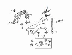 Mazda CX-7 Right Upper molding fastener | Mazda OEM Part Number GJ6E-50-715B