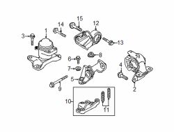 Mazda CX-7  Rear mount mount bolt | Mazda OEM Part Number 9945-61-280