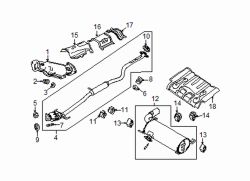 Mazda CX-7  Converter & pipe nut | Mazda OEM Part Number 9YB0-41-017