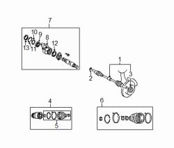 Mazda CX-7 Right Inner joint assy | Mazda OEM Part Number GP27-22-520A