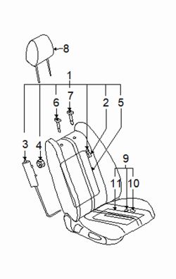 Mazda CX-7  Seat cushion | Mazda OEM Part Number EH26-88-110-02