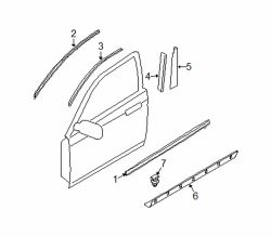Mazda CX-7 Left Side molding retainer clip | Mazda OEM Part Number E114-51-W24