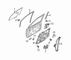 Mazda CX-7 Right Window regulator | Mazda OEM Part Number EG21-58-590B