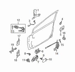 Mazda CX-7 Left Handle, outside | Mazda OEM Part Number GJ6A-59-410R-74