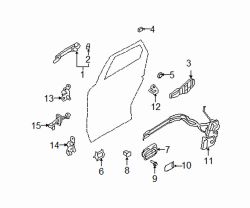 Mazda CX-7 Right Handle, outside | Mazda OEM Part Number GJ6A-58-410P-50