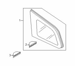 Mazda CX-7 Right Quarter glass fastener | Mazda OEM Part Number D205-50-896A