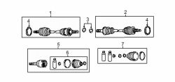 Mazda CX-7 Left Axle shaft assy | Mazda OEM Part Number GD71-25-60XB