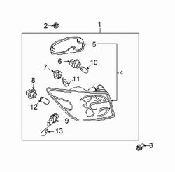 Mazda CX-7 Right Combo lamp assy grommet | Mazda OEM Part Number GJ6A-51-14Y