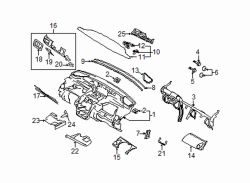 Mazda CX-7 Right Speaker grille | Mazda OEM Part Number EH46-55-530