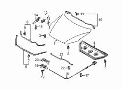 Mazda CX-5 Left Hood bumper | Mazda OEM Part Number BC1M-56-786