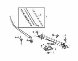 Mazda CX-5 Right Wiper blade plate | Mazda OEM Part Number KD53-67-332