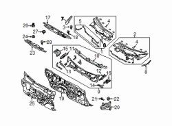 Mazda CX-5 Right Cowl top panel support | Mazda OEM Part Number KD53-53-5E1A