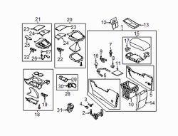 Mazda CX-5  Rear console | Mazda OEM Part Number KA0M-64-420B-02