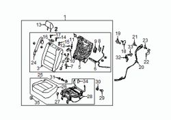 Mazda CX-5 Left Cushion frame cap | Mazda OEM Part Number KD49-88-1N1