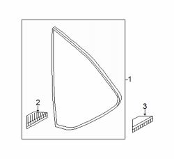 Mazda CX-5 Right Qtr glass fastener | Mazda OEM Part Number BHS2-50-896