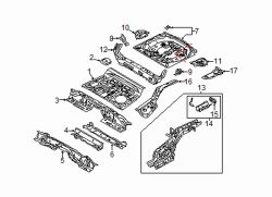 Mazda CX-5 Right Center floor pan reinf plate | Mazda OEM Part Number KD53-53-72X