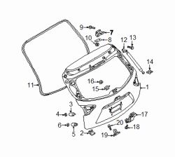 Mazda CX-5 Right Hinge gasket | Mazda OEM Part Number B001-62-212